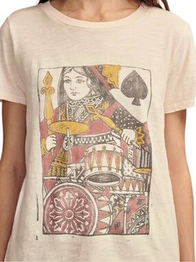 NWT LUCKY BRAND ♠️ “Queen of Spades” ♠️ Short Sleeve Graphic Tee - Size Large